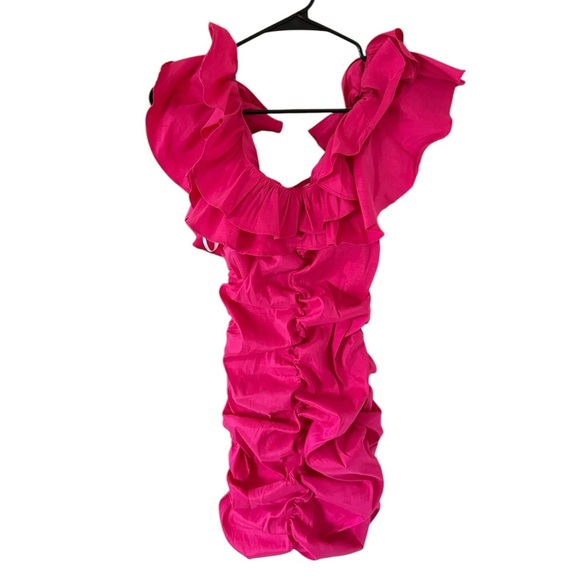 Lovers & Friends NIKOLINA RUCHED DRESS Pink - Picture 4 of 6